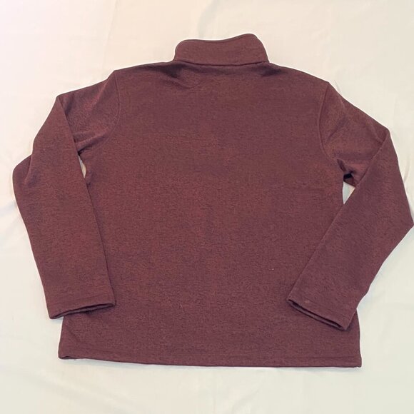 NWT Eddie Bauer Mens fleece 1/4 zip Size Large burgundy athleisure outdoors soft - Picture 6 of 10